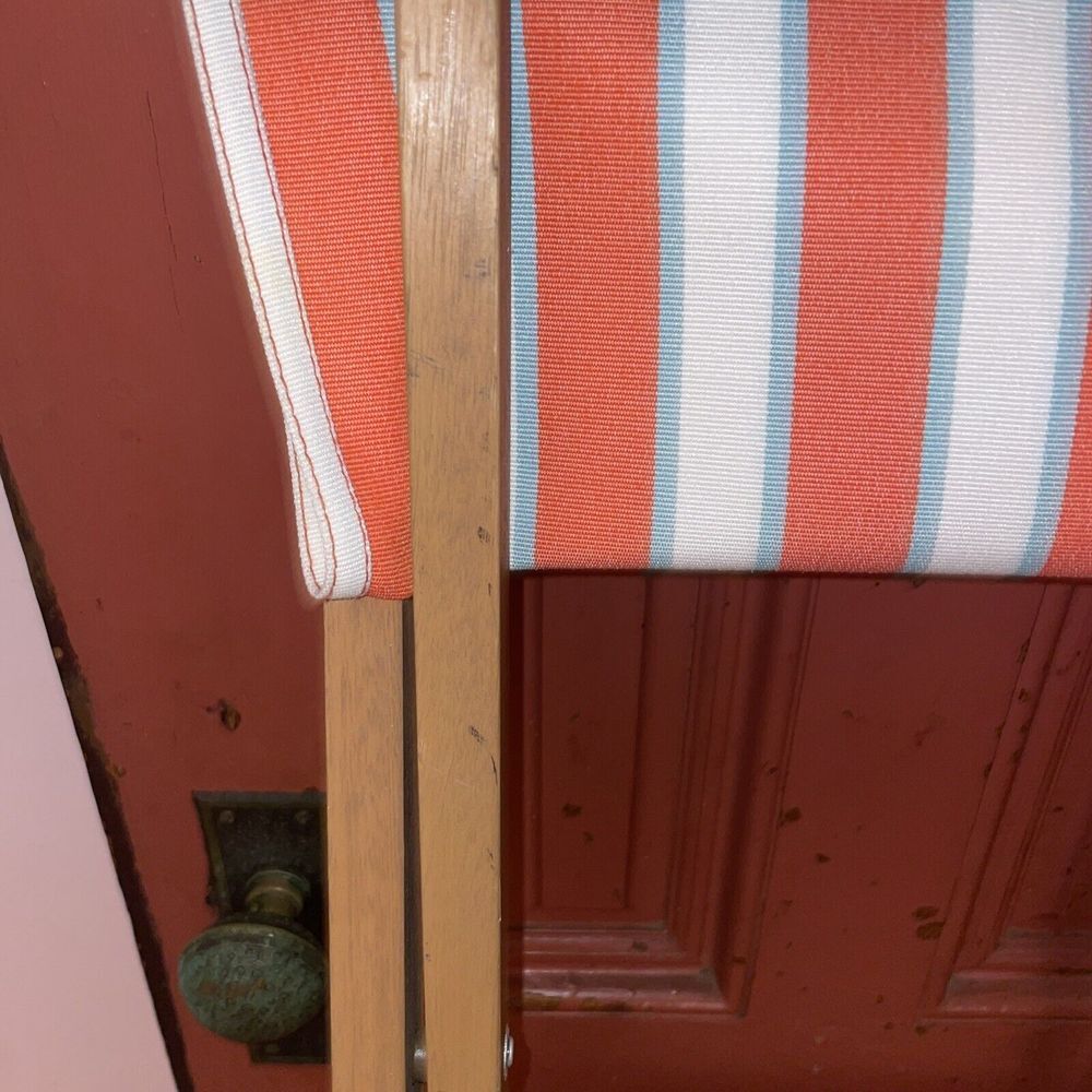 SOLBLEKT Stool, foldable eucalyptus, stripe orange - IKEA - Picture 12 of 16